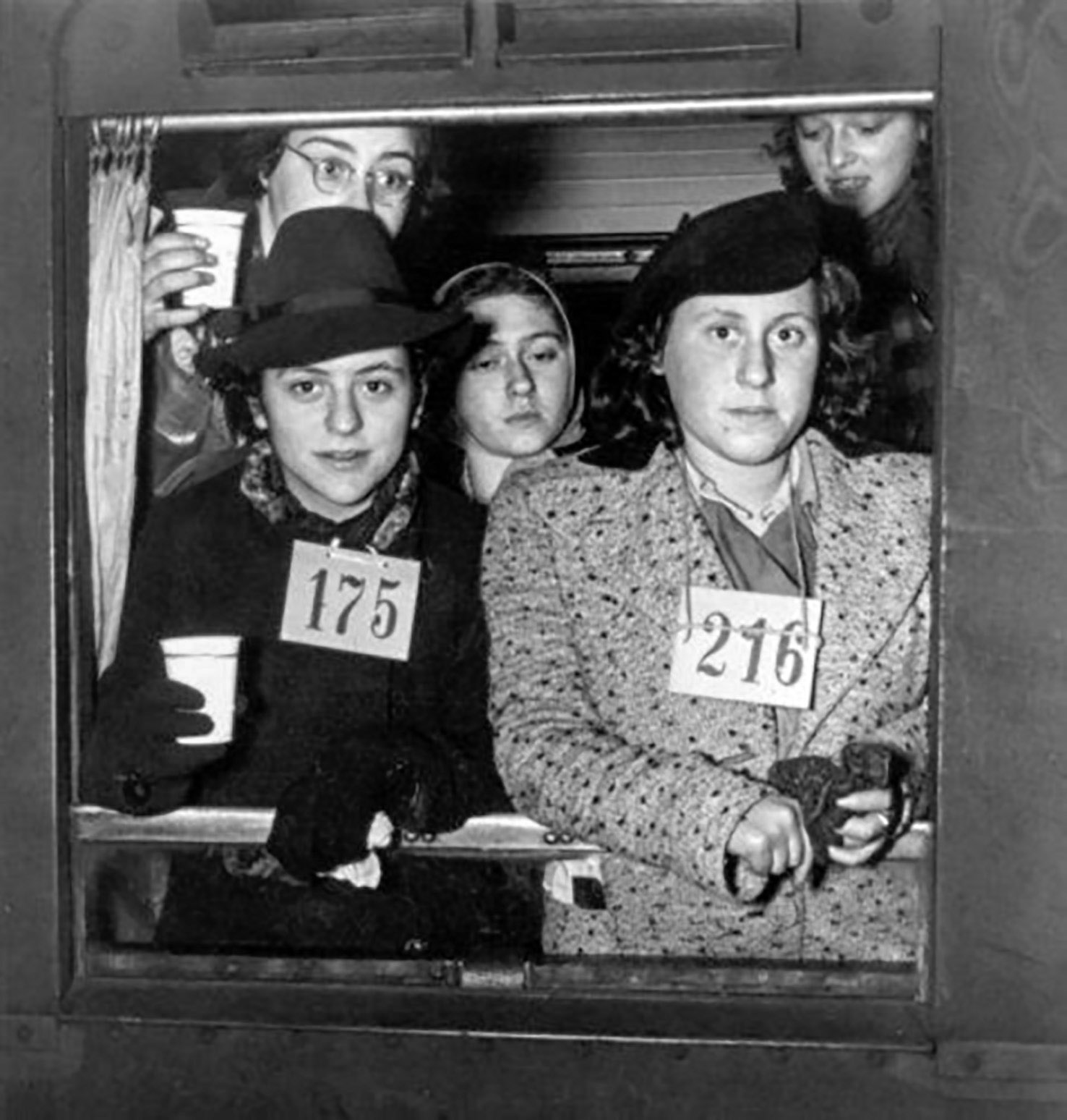 Kastner train passengers on their way to Switzerland, 1944
